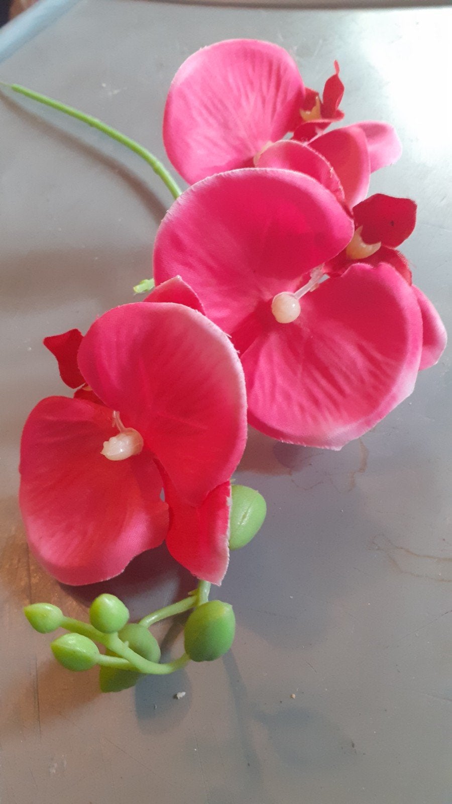 tige orchidées en soie, Kunststof, Ophalen of Verzenden