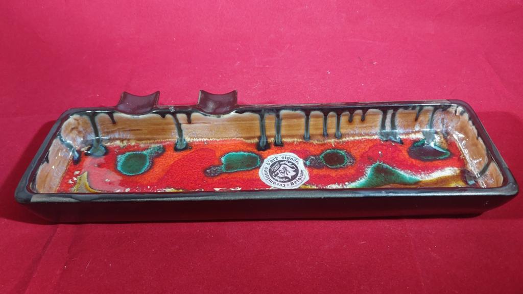 Mid-Century Belgisch Keramische Asbak / Schaal 29  cm, Ophalen of Verzenden