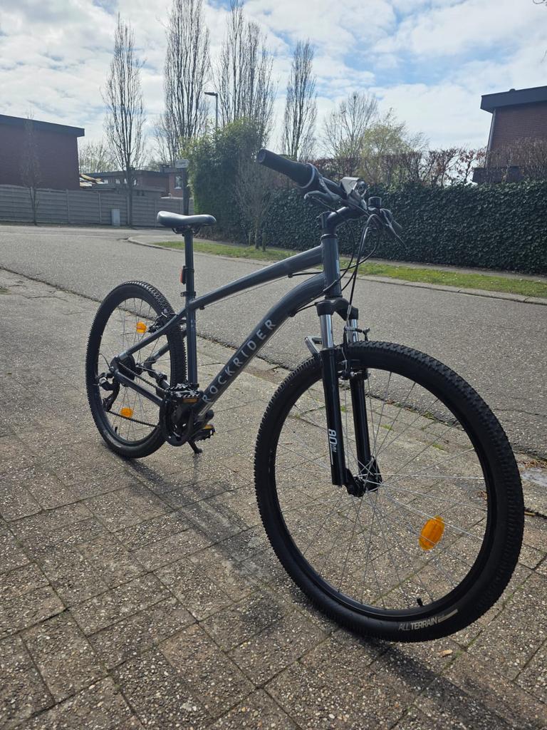 Rockrider EXPL 50 mountainbike – donkergrijs, Fietsen en Brommers, Hardtail, Heren, Zo goed als nieuw, Ophalen