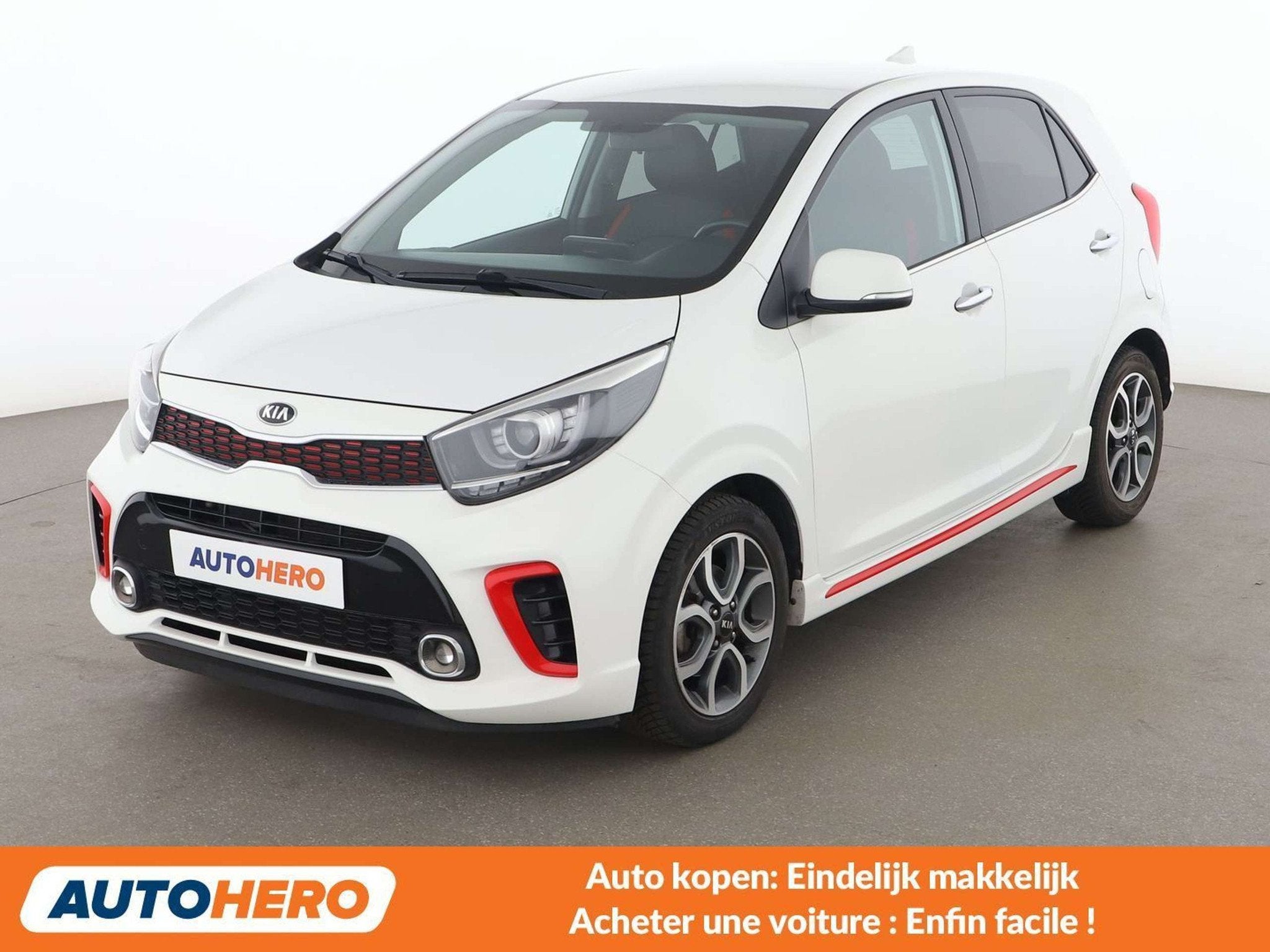 Kia Picanto 1.0 GT Line (bj 2020), Auto's, Kia, Voorwielaandrijving, 4 zetels, Gebruikt, Wit