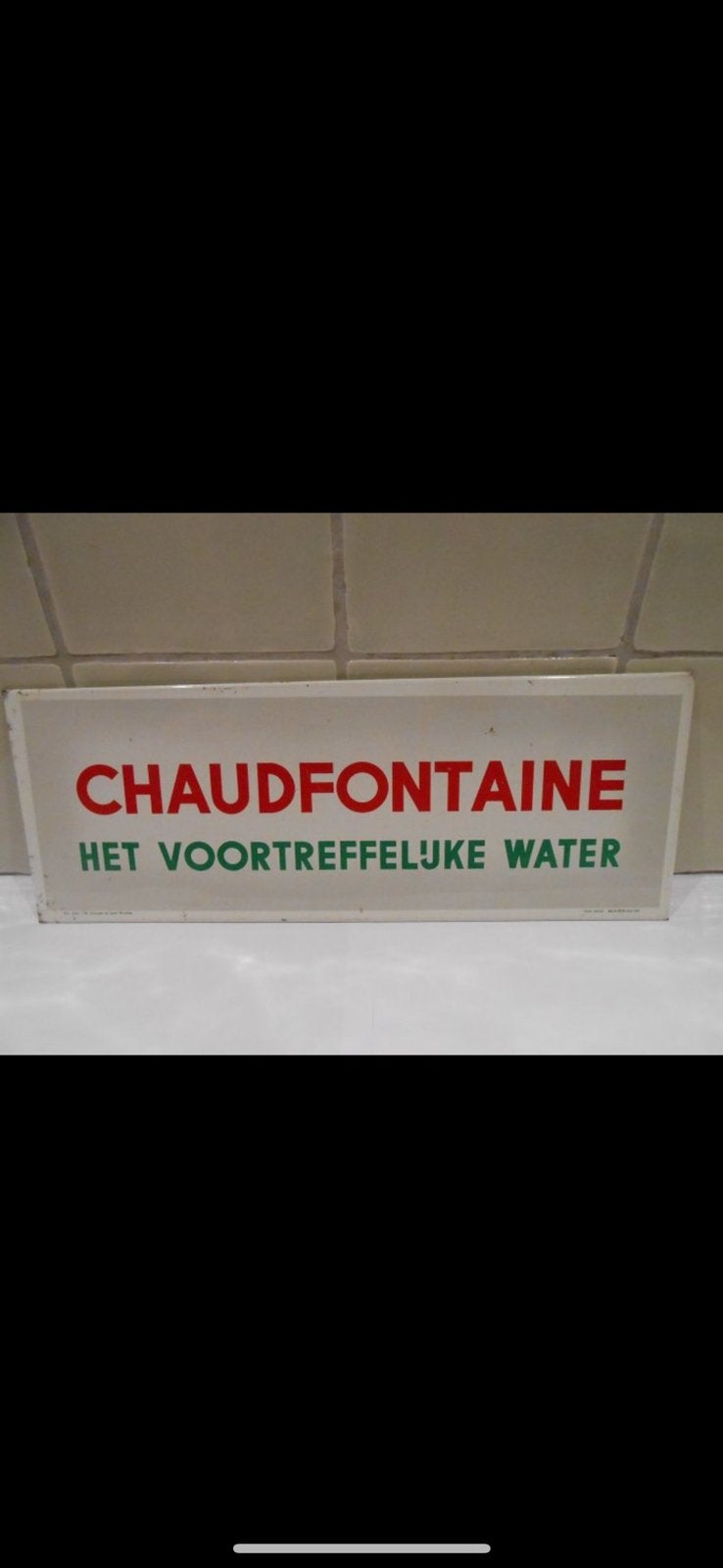 CHAUDfontaine – « HET VOORTREFFELIJKE WATER » – 1958, Enlèvement
