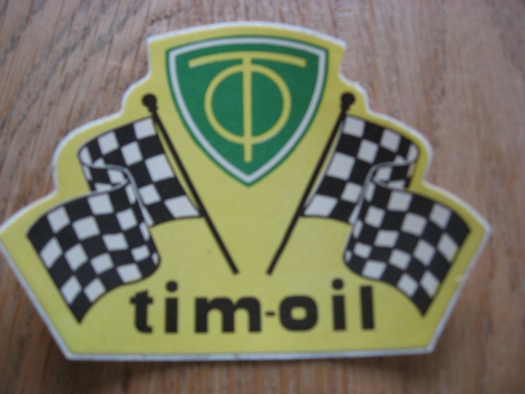 Sticker tim-oil 9 x 7 cm, Ophalen of Verzenden, Nieuw, Auto of Motor