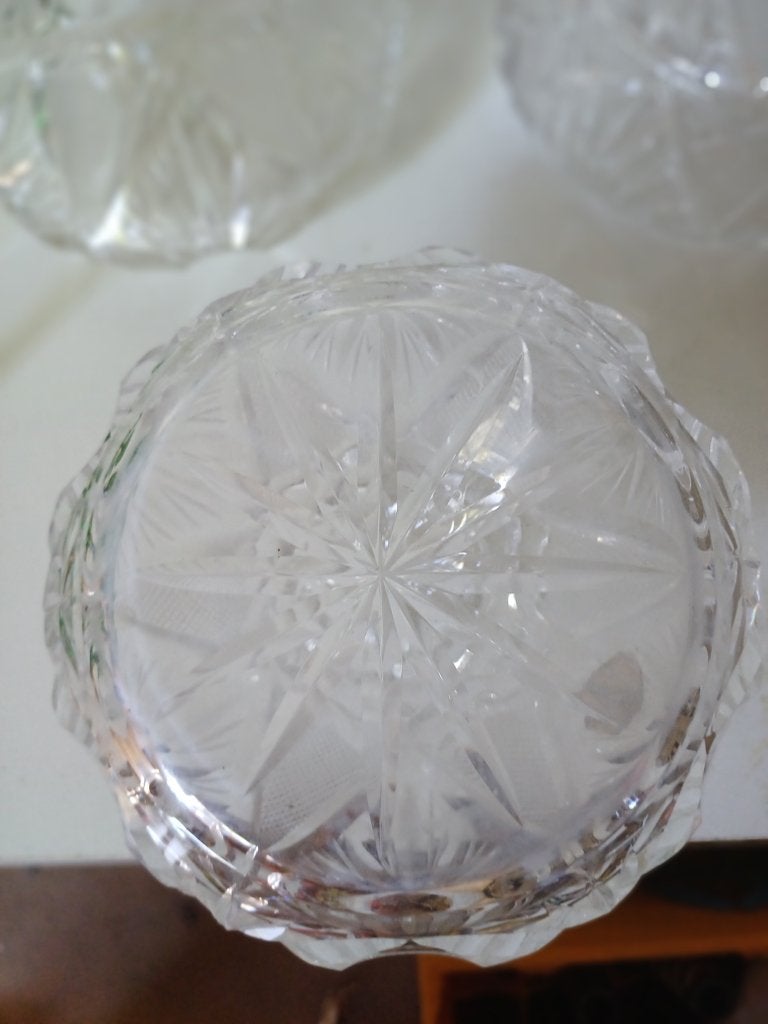 Boheems vintage kristallen parfum flesjes, Antiek en Kunst, Ophalen