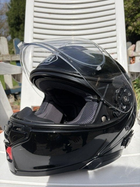 Casque Shoei Neotec 3 Noir brillant S, Motos, Seconde main, Femmes, Casque jet, Enlèvement