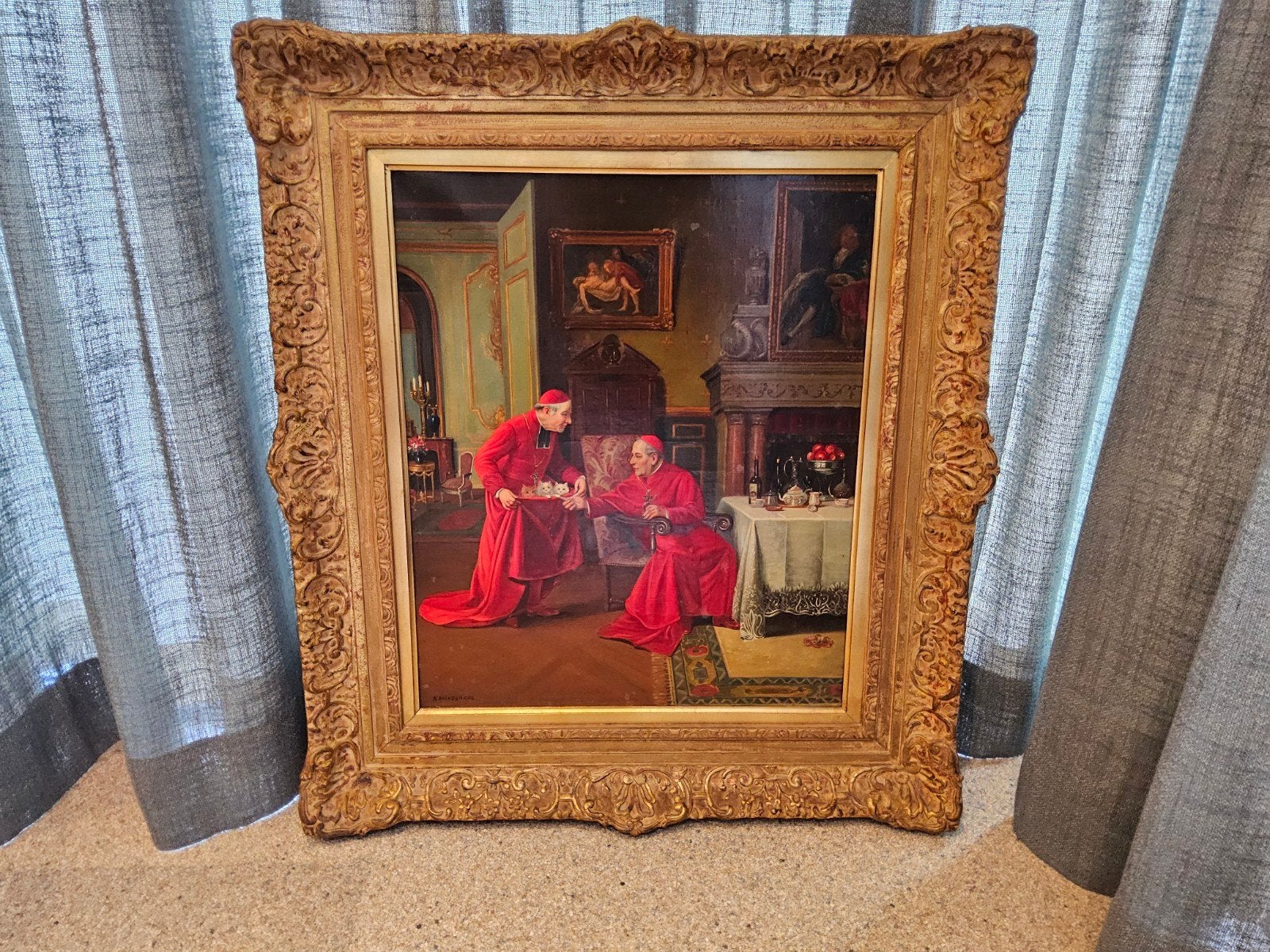 schilderij van F. Rheinberger, Ophalen