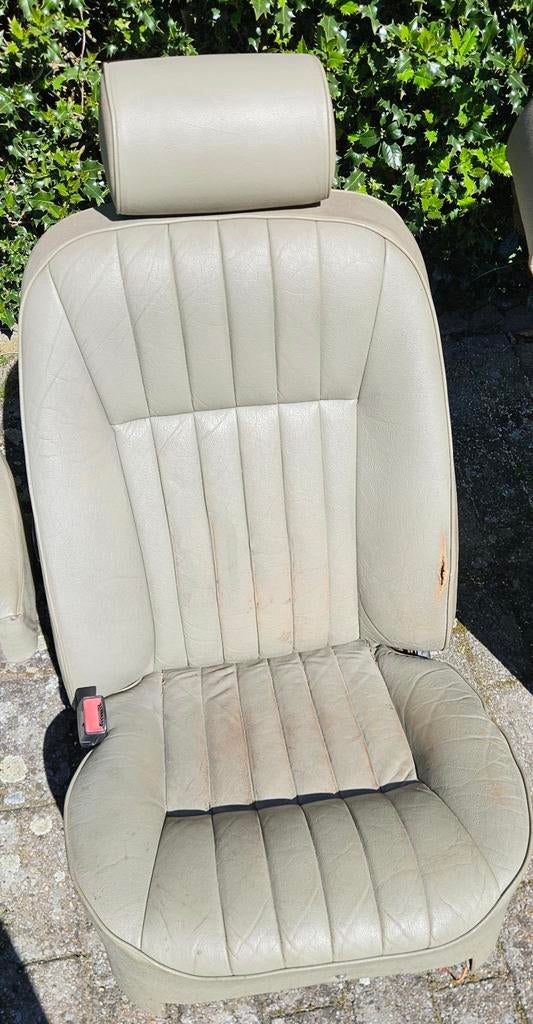 Jaguar XJ40 voorstoelen leder beige – set links + rechts, Ophalen, Gebruikt, Jaguar