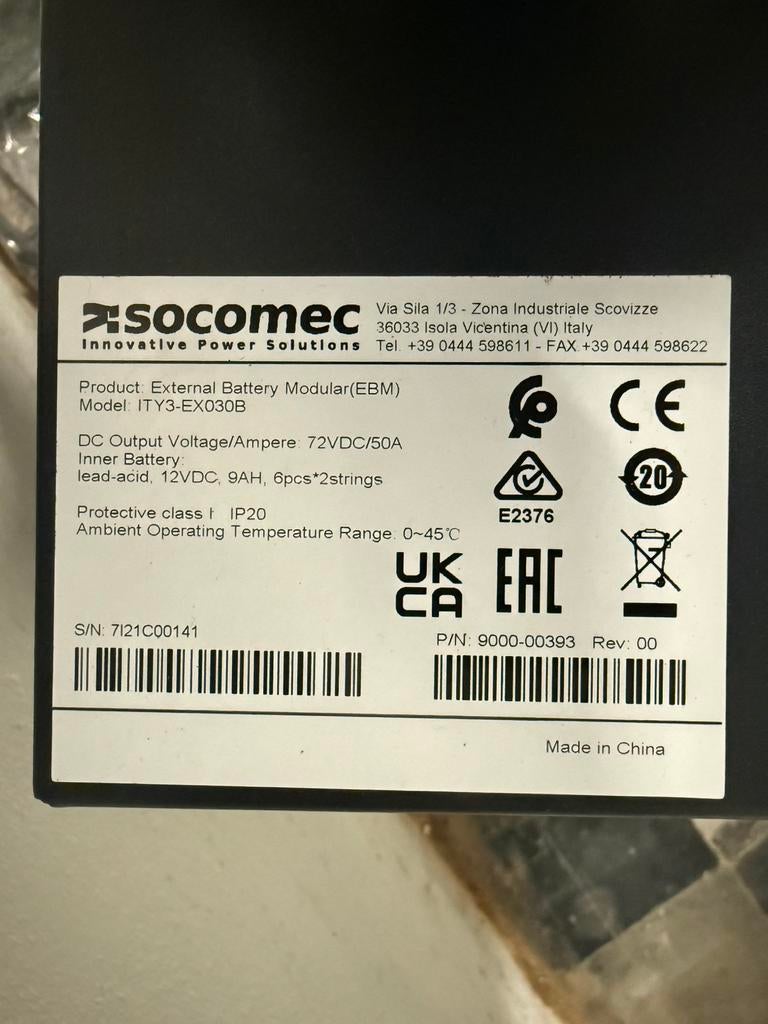 UPS Socomec avec batteries externe, Computers en Software, Noodvoedingen (UPS), Ophalen, Gebruikt