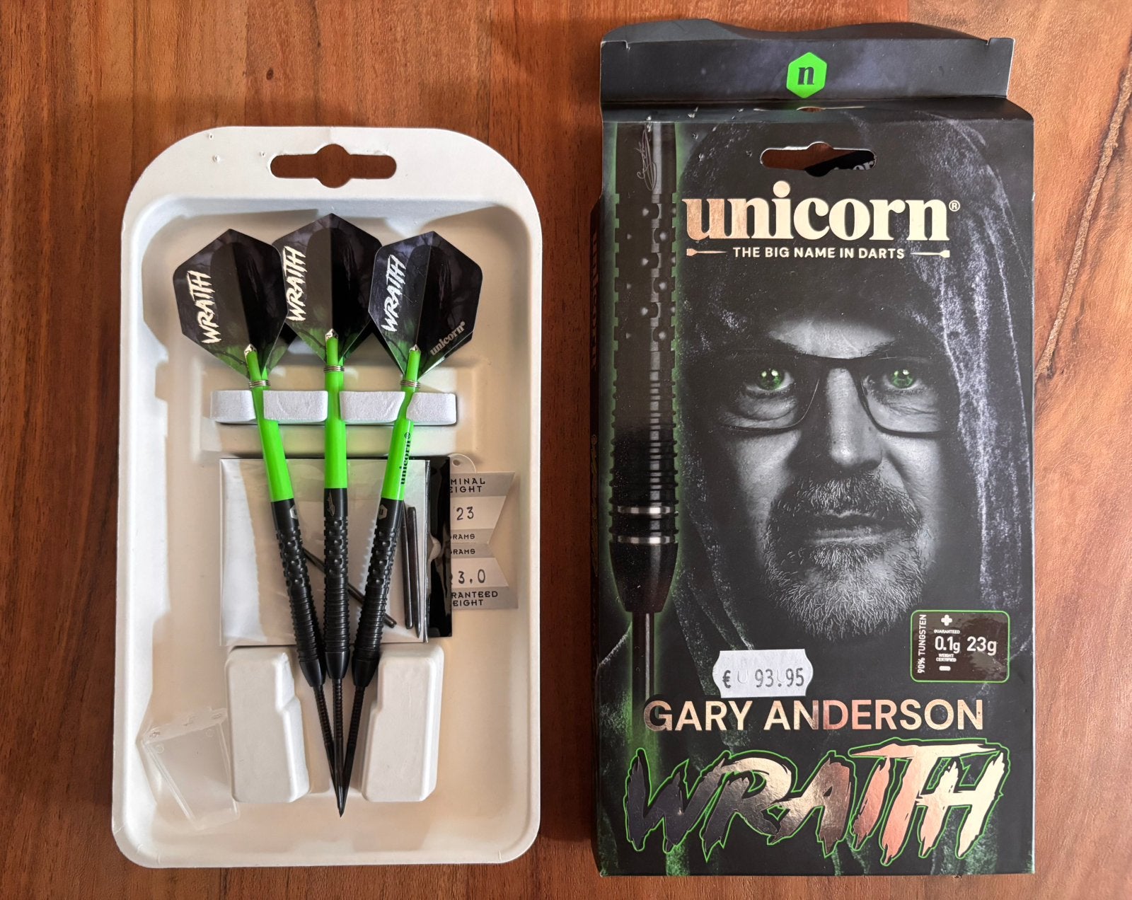 Unicorn Gary Anderson Phase 6 Riot 23gr, Sport en Fitness, Darts, Ophalen of Verzenden, Zo goed als nieuw, Pijlen