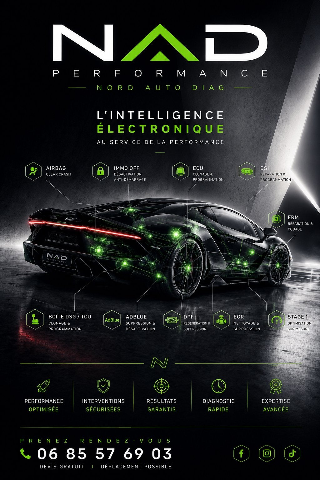 SPÉCIALISTE DIAGNOSTIC ANTIPOLLUTION & DÉFAUTS MOTEUR, Enlèvement, Comme neuf