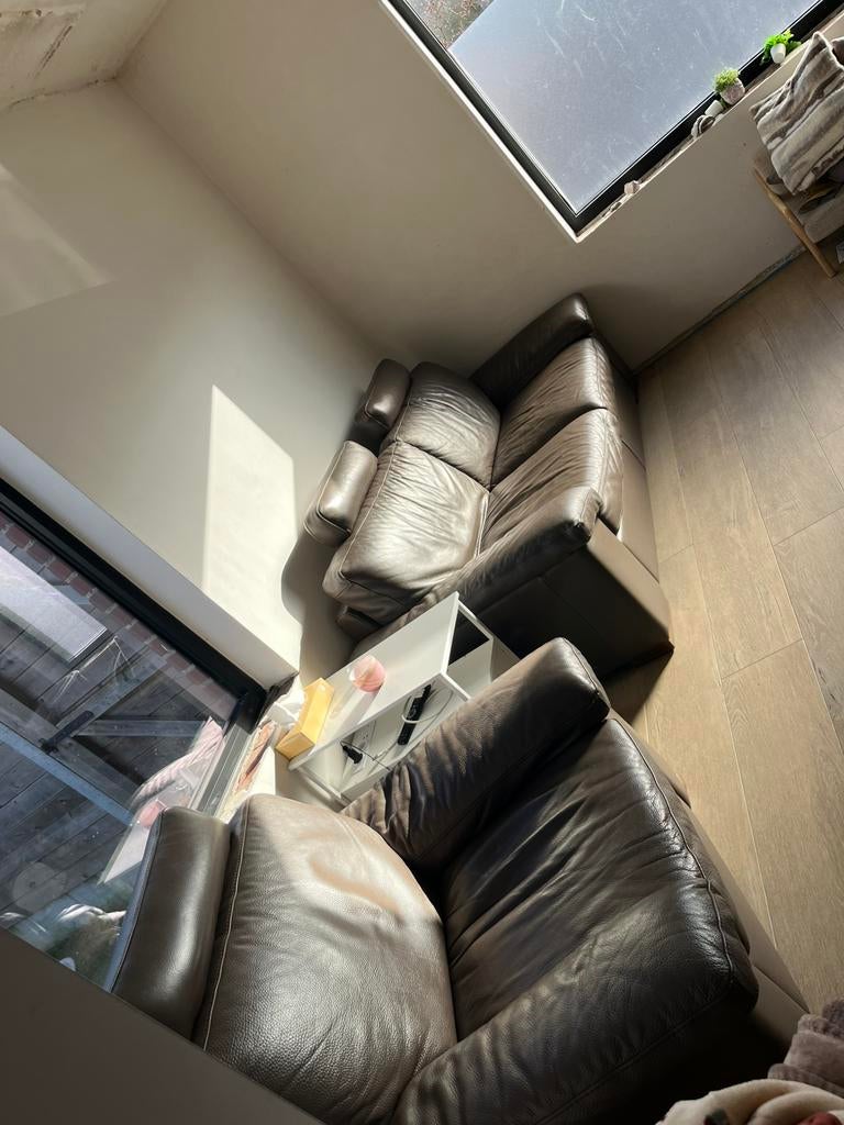Lederen zetels natuzzi, Ophalen, Gebruikt, Leer