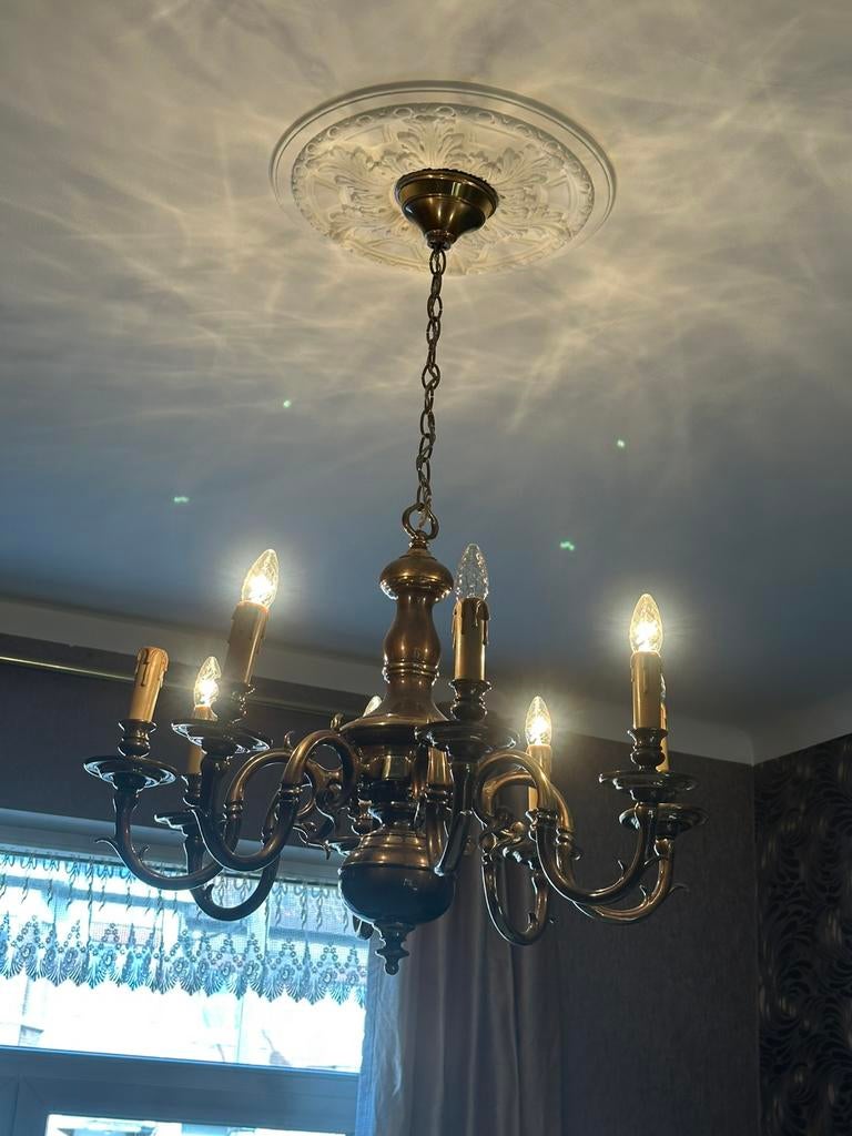 Lustre en laiton, Enlèvement, Comme neuf