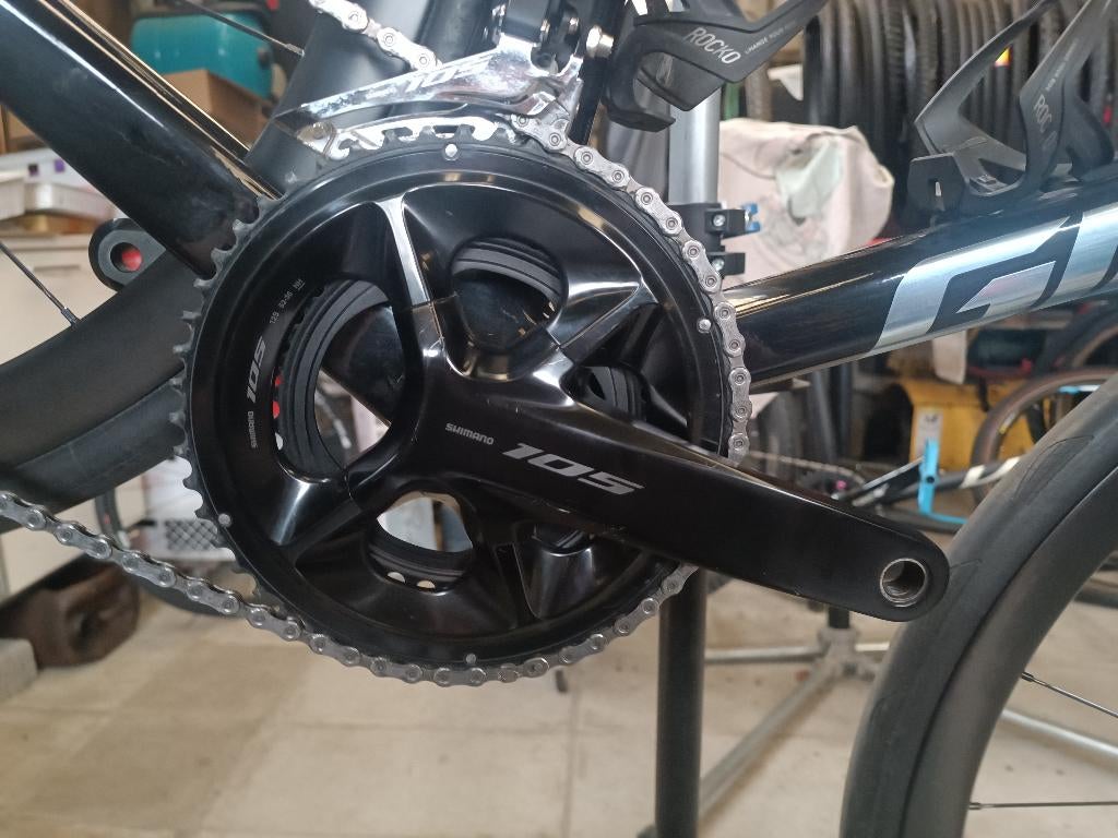 Pédalier Shimano 105 avec double capteur de puissance, Pédalier ou Pédales, Enlèvement, Utilisé, Aluminium