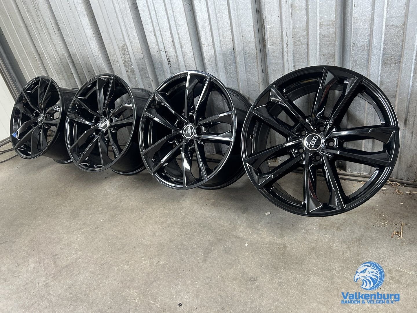 Originele Audi A3 Q2 Q3 19 inch zwarte velgen 5x112, Auto-onderdelen, Banden en Velgen, 19 inch, Gebruikt, Velg(en), -