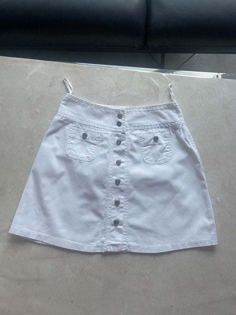 JUPE courte blanche S, Enlèvement ou Envoi, Comme neuf, Blanc, Au-dessus du genou