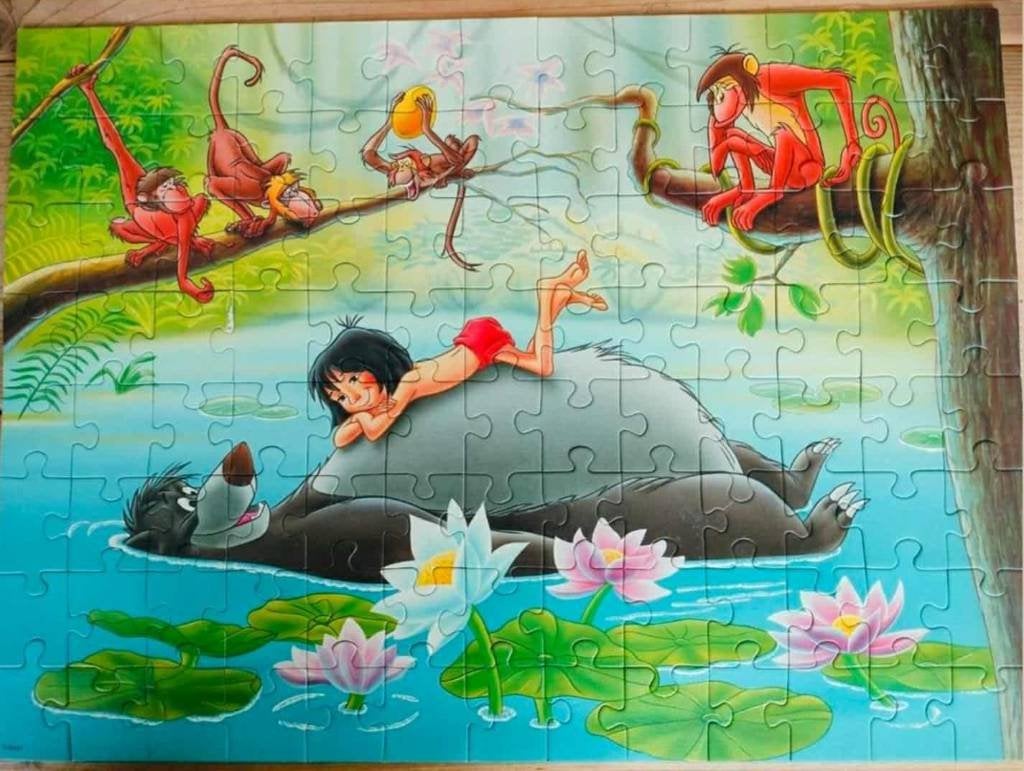 Mooie Ravensburger 100 stuks. Thé jungle book met aapjes!, Kinderen en Baby's, Ophalen of Verzenden, Meer dan 50 stukjes, Zo goed als nieuw