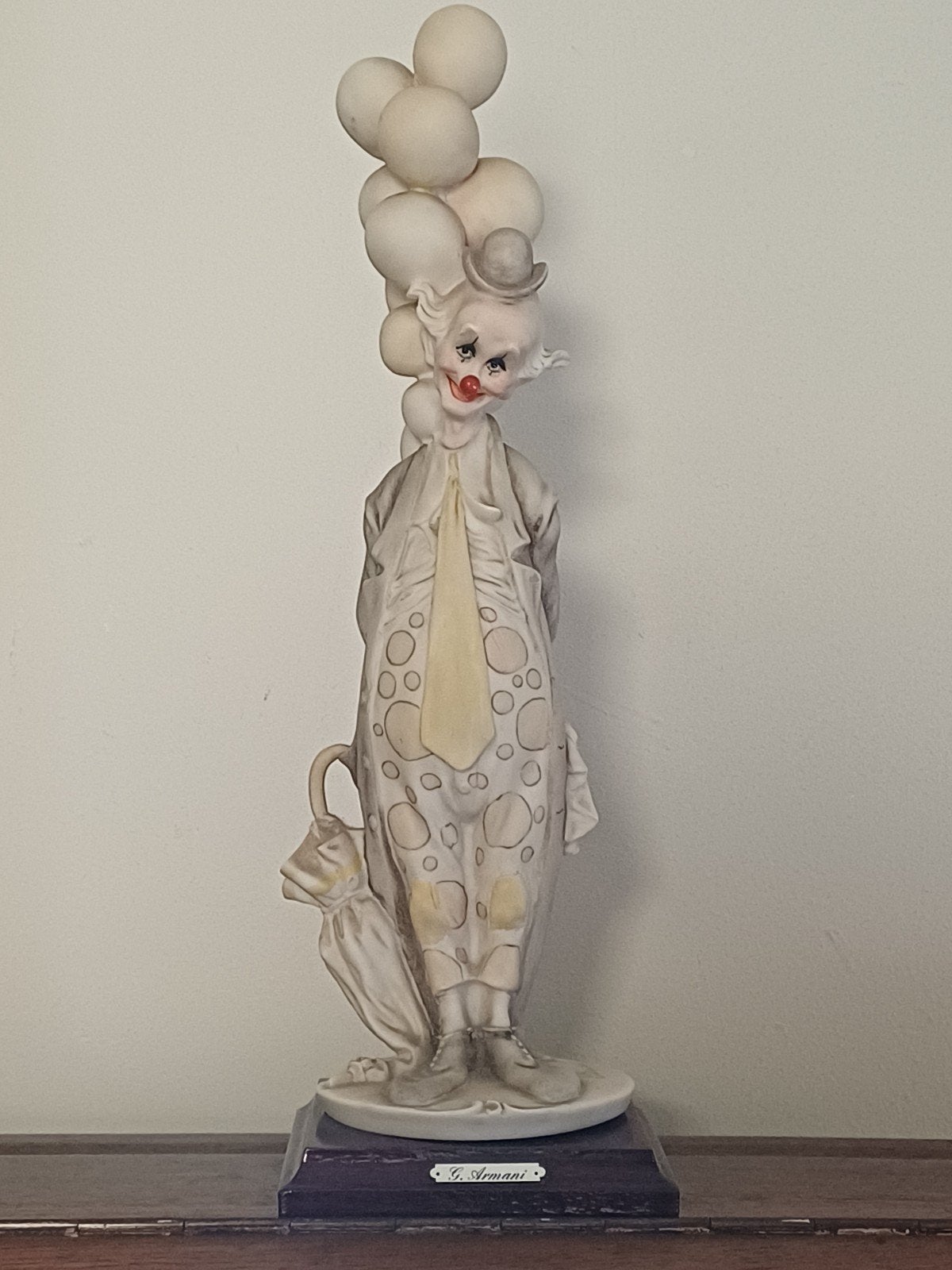 Figurine originale signé clown Giuseppe Armani, Statue, Enlèvement ou Envoi, Scène, Multicolore