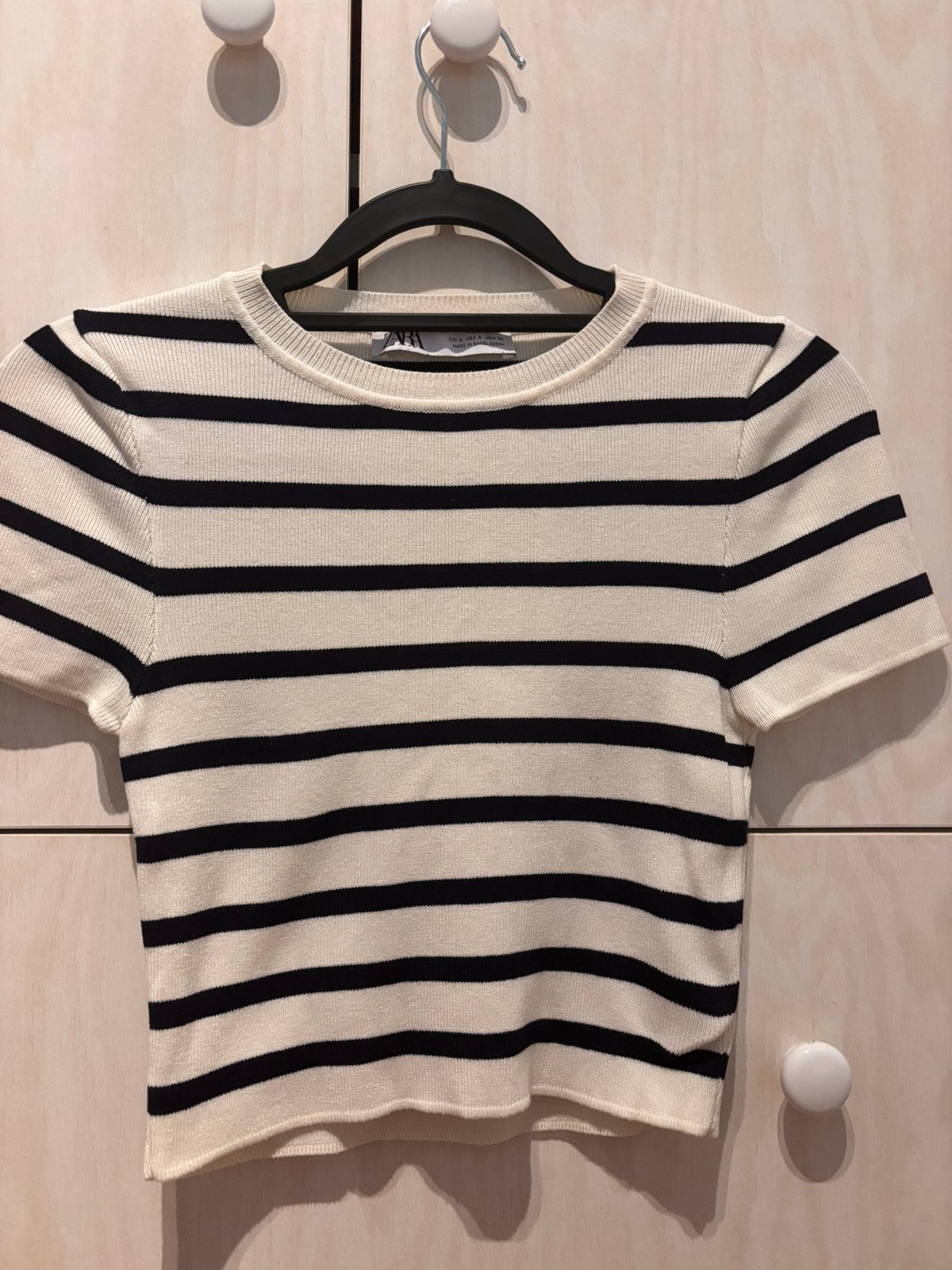 Gestreepte T-shirt van de Zara maat Xs, Ophalen, Meerkleurig, Zo goed als nieuw, Korte mouw