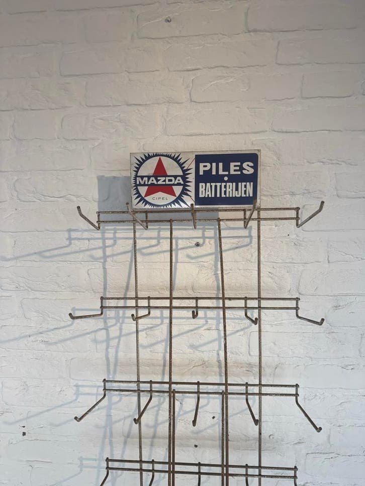 Vintage Mazda Piles Batterijen Display Rek