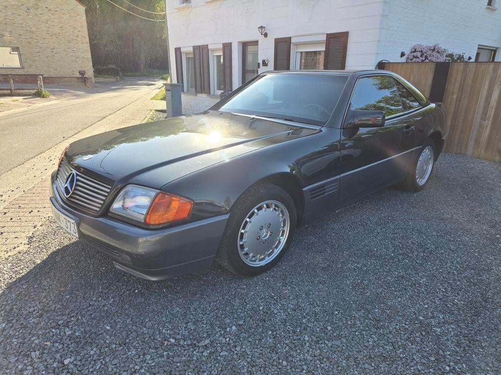 Mercedes-Benz Sl300 12V 1992, Auto's, Euro 2, Achterwielaandrijving, Zwart, Cabriolet