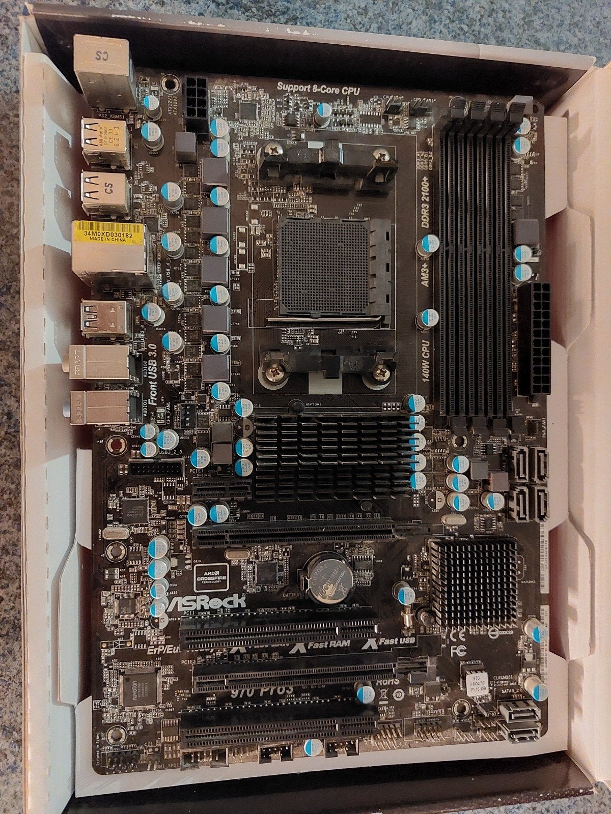 carte mère AsRock 970 Pro3 R2.0, Informatique & Logiciels, Socket AM3+, DDR3, Enlèvement, Utilisé