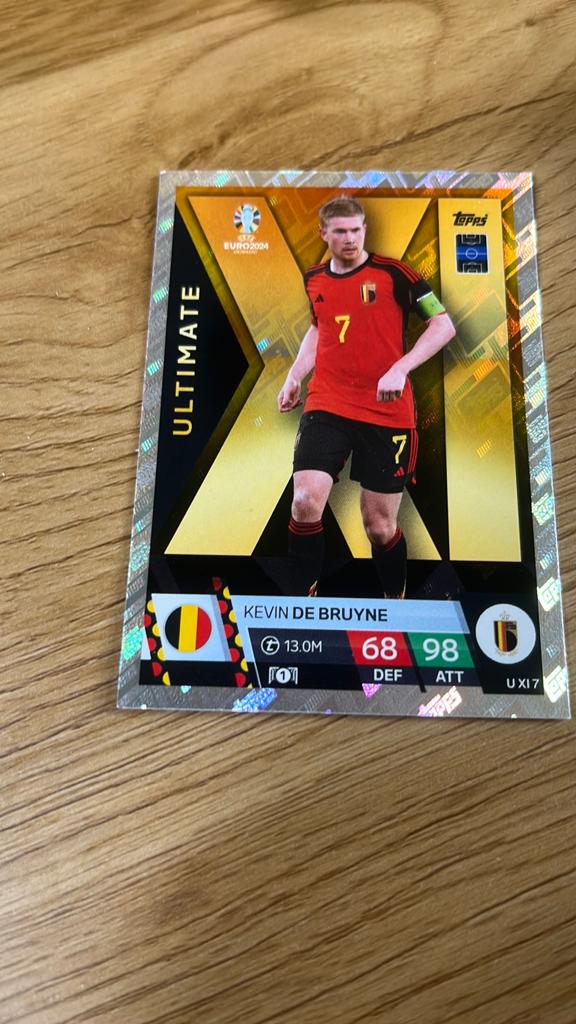 Kevin de Bruyne topps match attax, Verzamelen, Sportartikelen en Voetbal, Ophalen, Zo goed als nieuw, Spelerskaart
