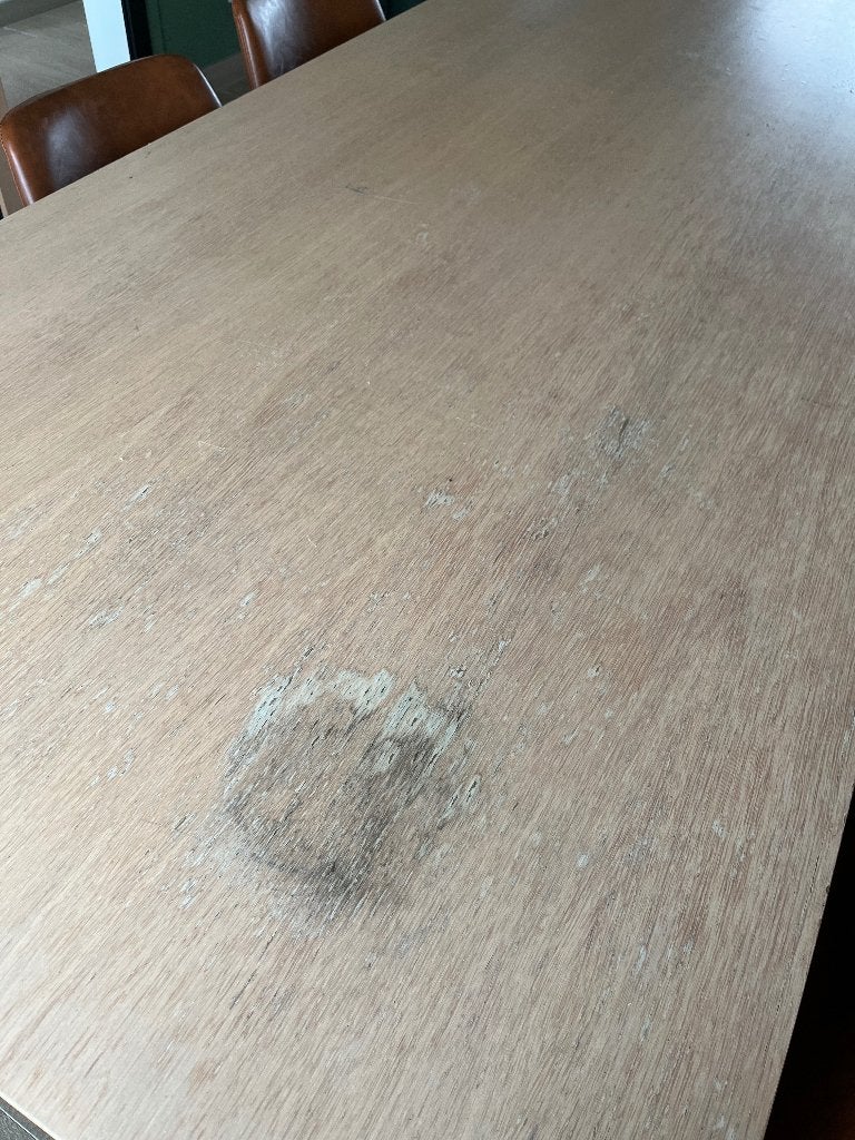 Gratis: eiken eettafel (zonder stoelen), Huis en Inrichting, Ophalen, Gebruikt, 100 tot 150 cm, Eikenhout