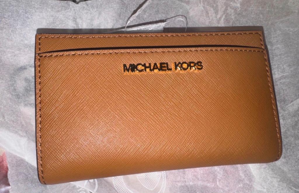 MK portemonnee, Handtassen en Accessoires, Portemonnees, Ophalen, Nieuw, Bruin, Met knipsluiting