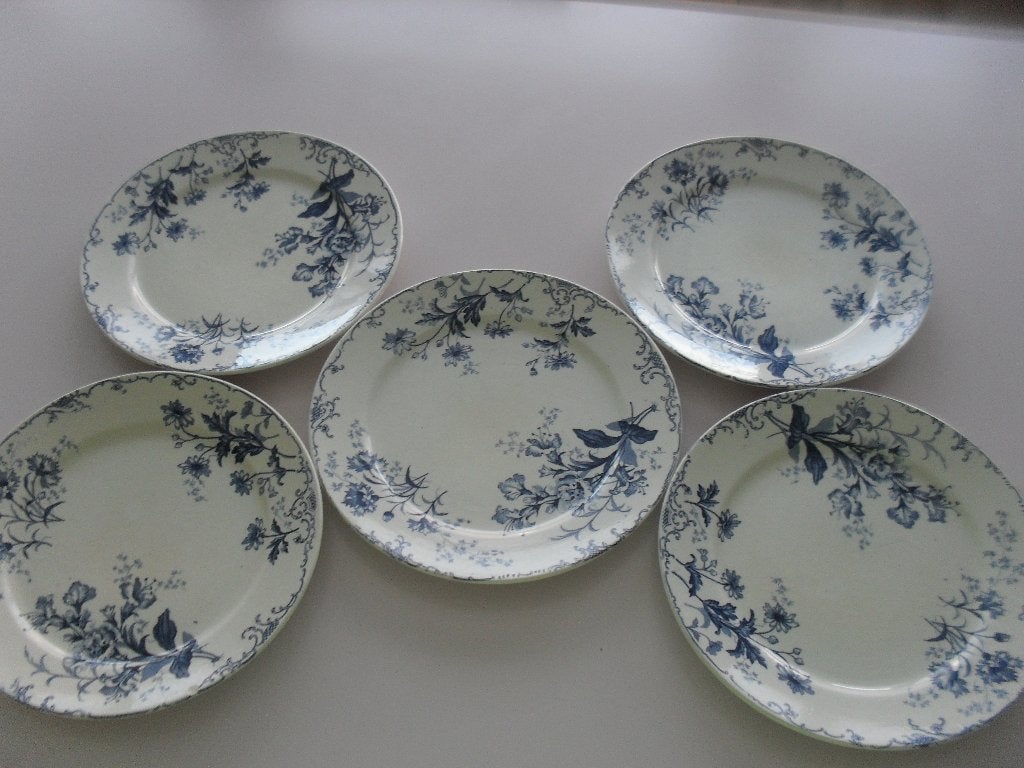 5 ASSIETTES PLATES BOCH FRERES WEIGELIA, Enlèvement ou Envoi