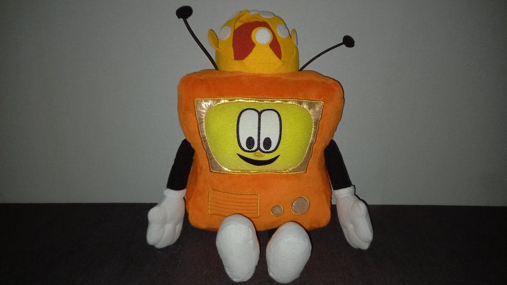 Grote Koning Plopsa knuffel, Ophalen of Verzenden, Gebruikt