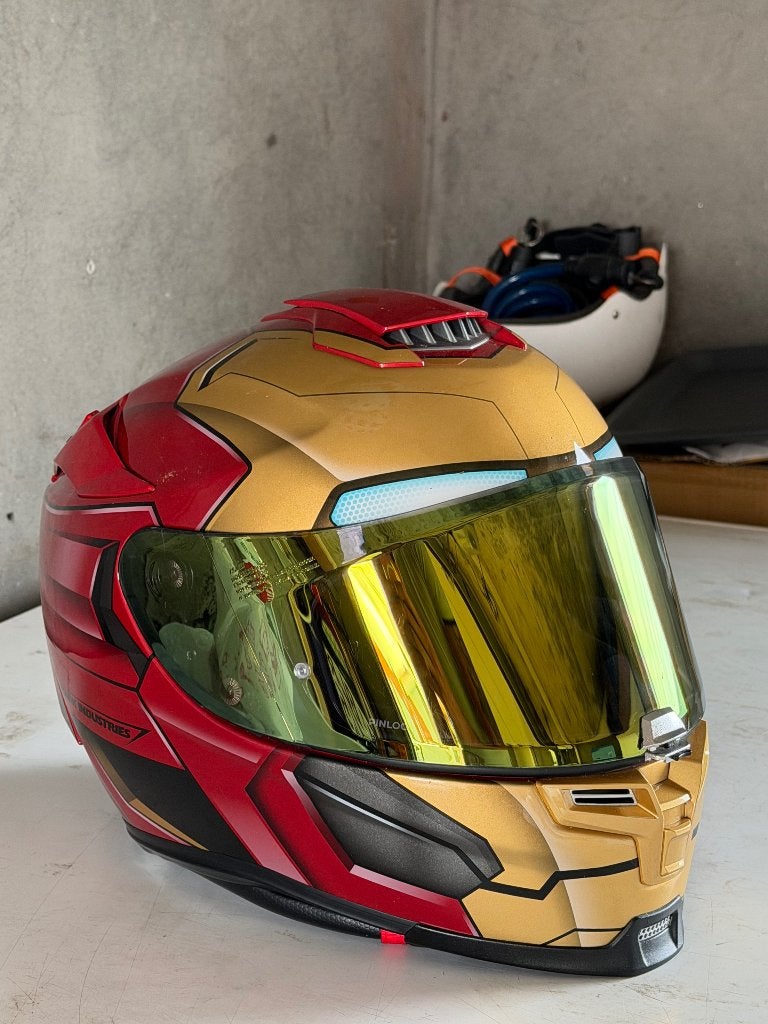 Hjc rpha helm iron man, Motoren, Kleding | Motorhelmen, HJC, Ophalen of Verzenden, Integraalhelm, L