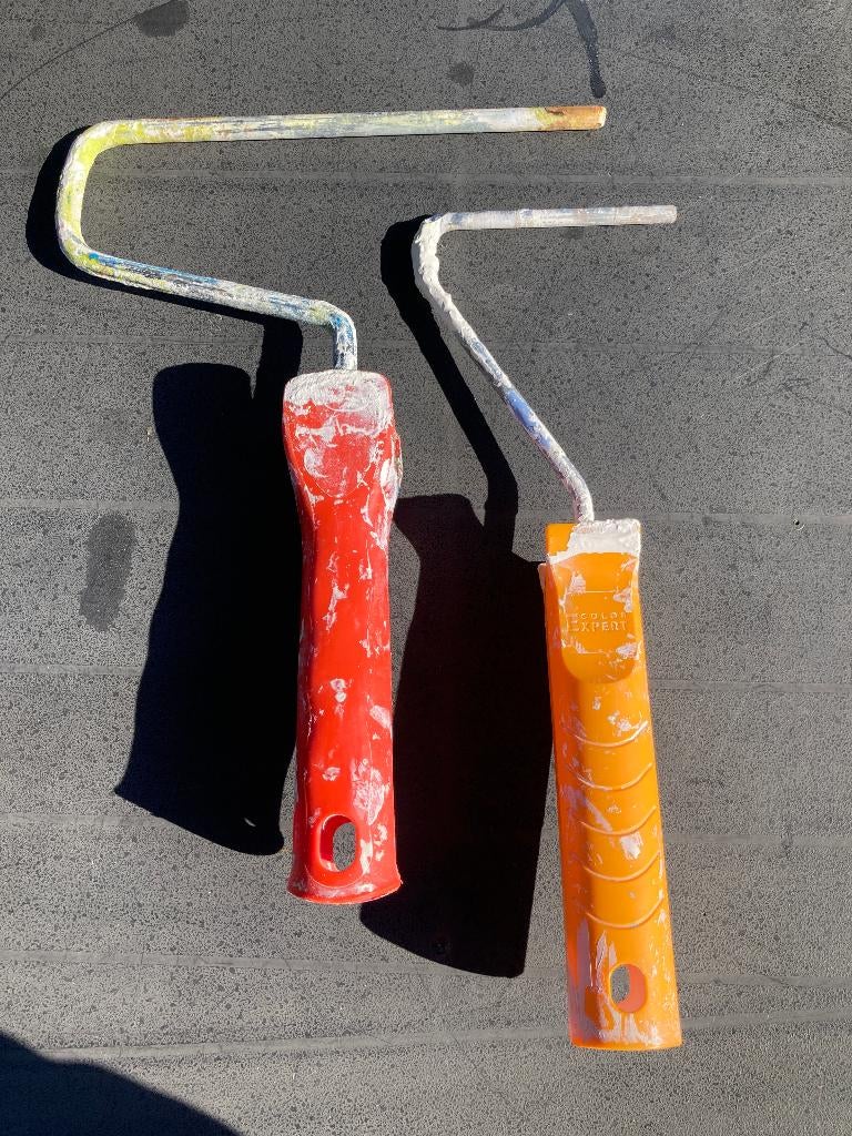 Set van 2 verfrollen, Doe-het-zelf en Bouw, Ophalen of Verzenden, Gebruikt, Verfroller