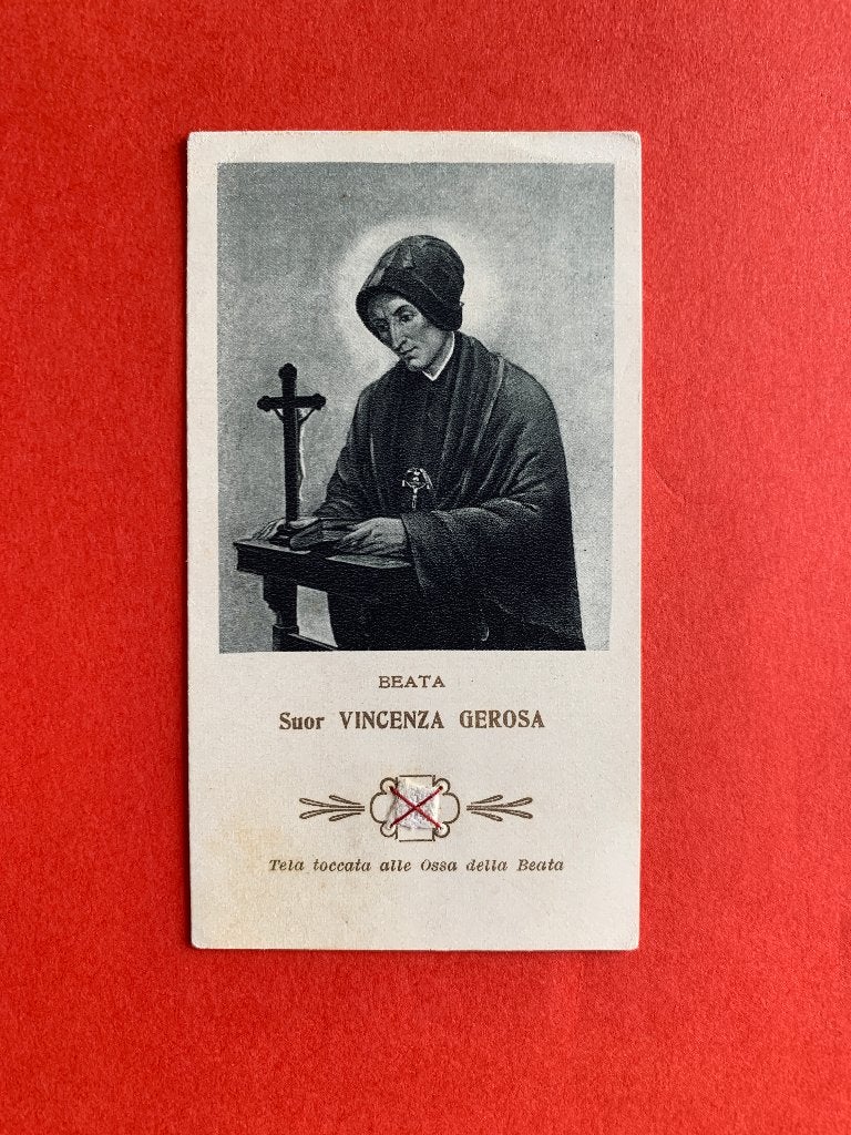 Relikwie Relique Zalige Vincenza Gerosa 1933, Ophalen of Verzenden, Gebruikt, Overige typen, Christendom | Katholiek