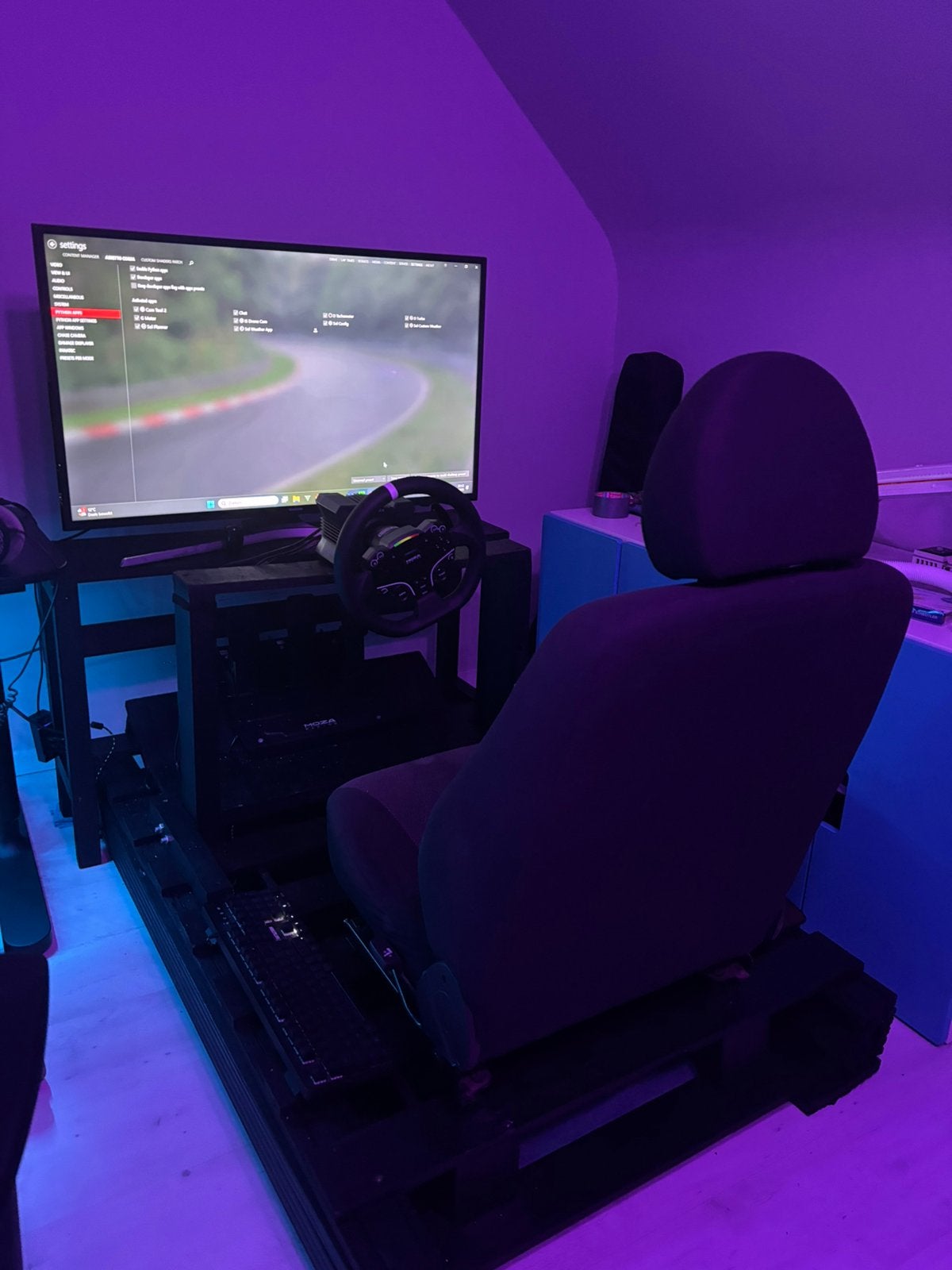 Zelf gebouwde racing sim met Moza R5, Games en Spelcomputers, Ophalen of Verzenden, Zo goed als nieuw