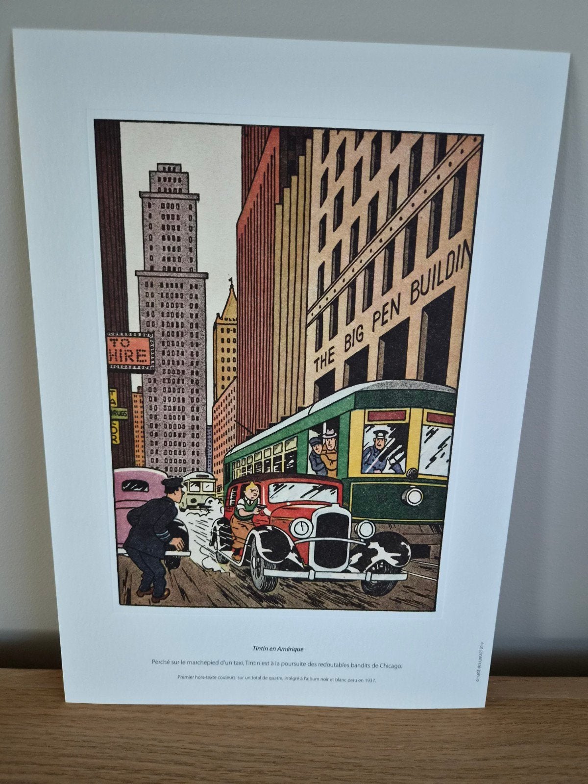 Tintin très belle litho-sérigraphie sur papier épais, Antiquités & Art, Art | Lithographies & Sérigraphies, Enlèvement ou Envoi