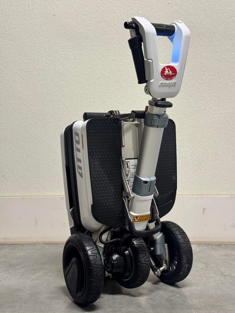 Scooter de voyage pliable MovingLif Atto Scootmobiel pliable, Enlèvement ou Envoi, Pliant, Comme neuf, Fauteuil roulant électrique