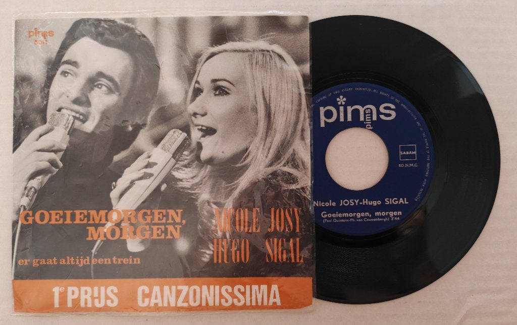 NICOLE JOSY & HUGO SIGAL - Goeiemorgen, morgen (45t), Ophalen of Verzenden, Zo goed als nieuw, 7 inch, Nederlandstalig