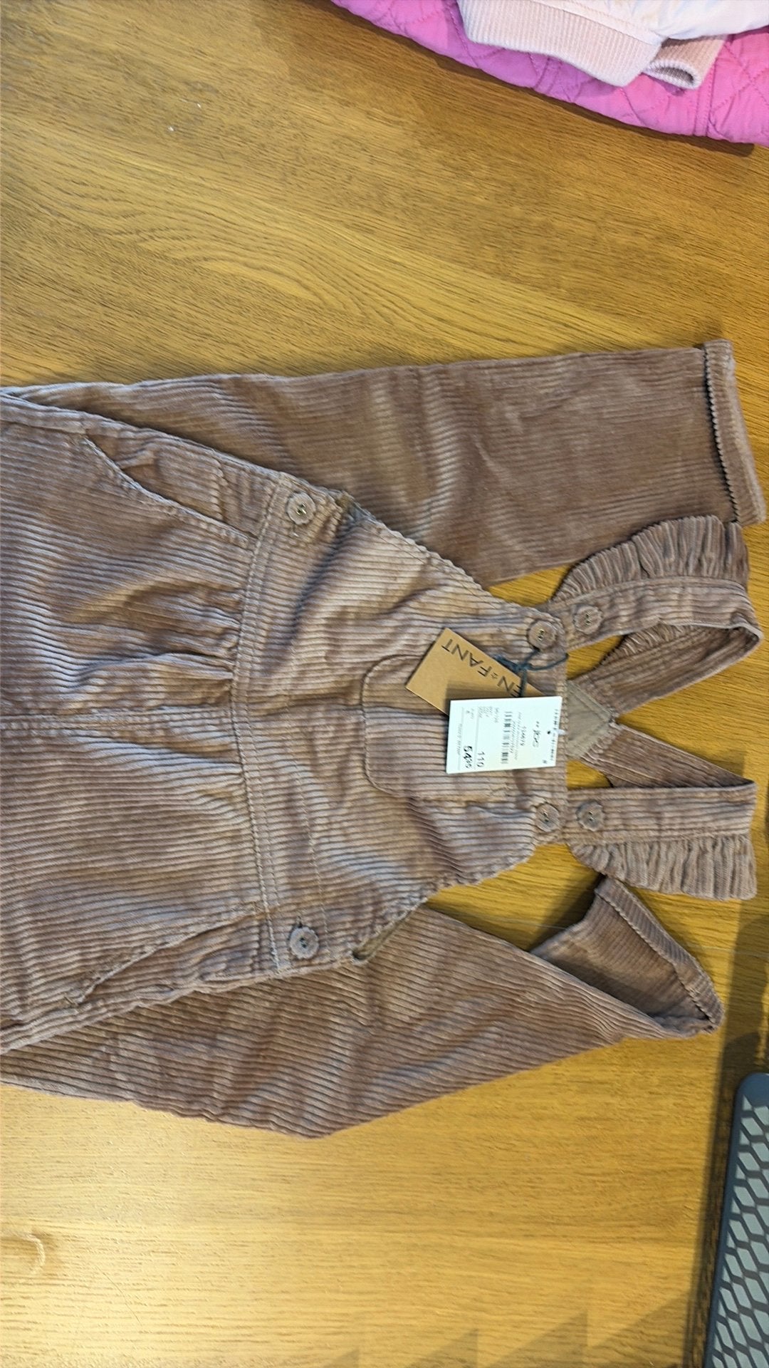 Prachtige ribfluwelen salopette / tuinbroek van EN FANT, Ophalen, Nieuw, Meisje, Broek
