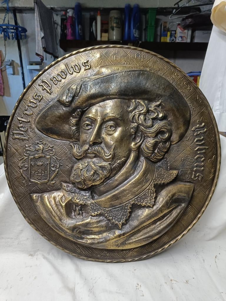 Koperen schild rubens, Antiquités & Art, Antiquités | Bronze & Cuivre, Enlèvement