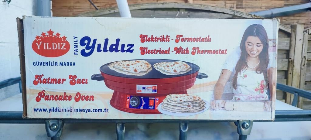 Appareil à Katmer / Crêpière électrique Yildiz avec Thermost, Ophalen, Zo goed als nieuw, Autre marque