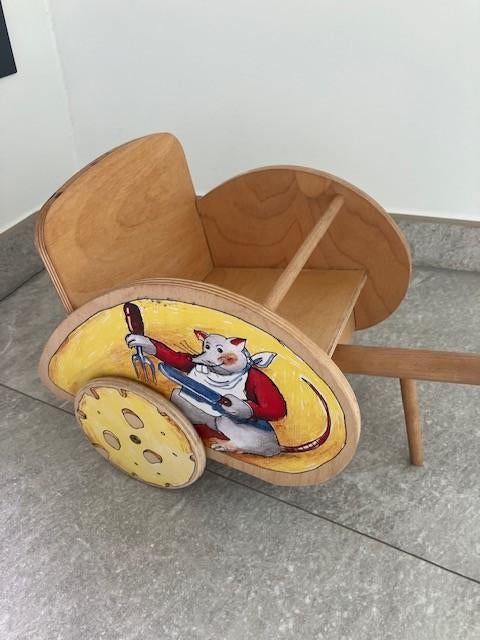 Poppenwagen/Speelkarretje/Hout!, Ophalen of Verzenden, Nieuw, Duw- of Trekspeelgoed