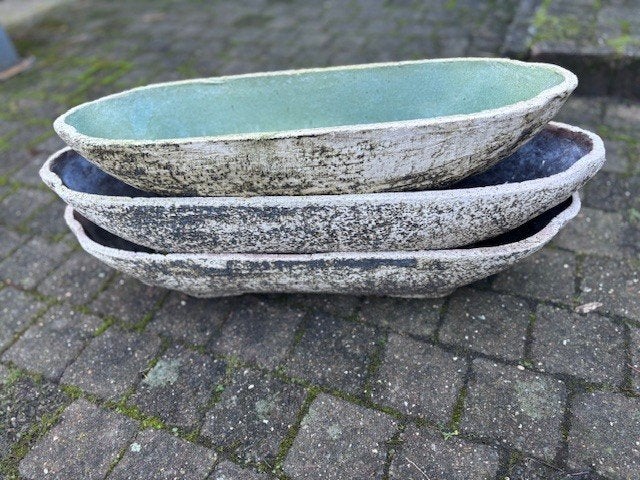 keramische bloembakken, Ophalen, Steen, Minder dan 30 cm, Minder dan 60 cm
