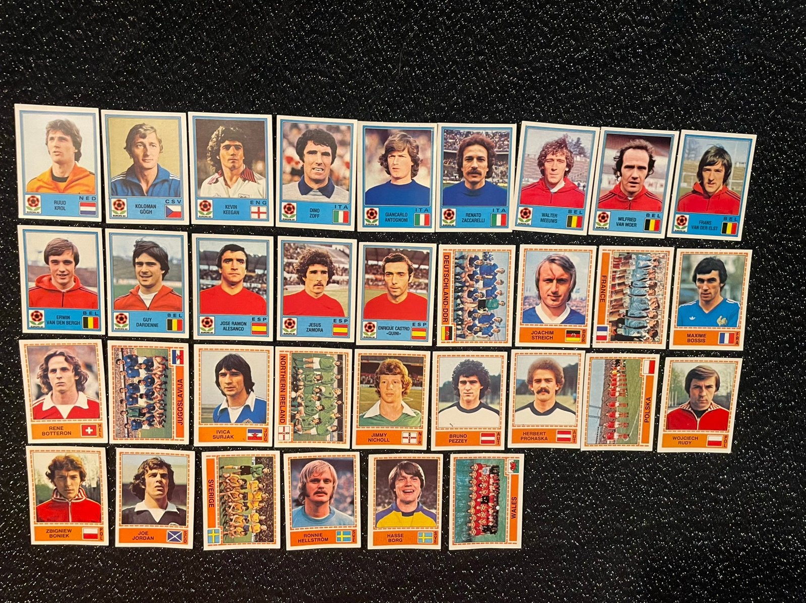 Vintage lot panini football europa 80 stickers, Ophalen of Verzenden, Zo goed als nieuw