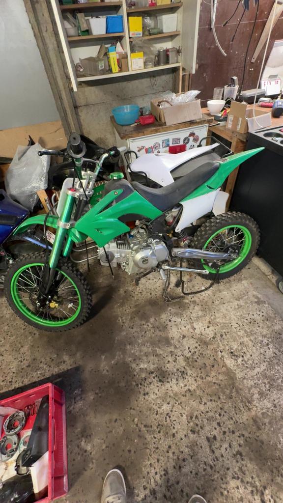 Pitbike project, Fietsen en Brommers, Ophalen, Zo goed als nieuw, Pitbike