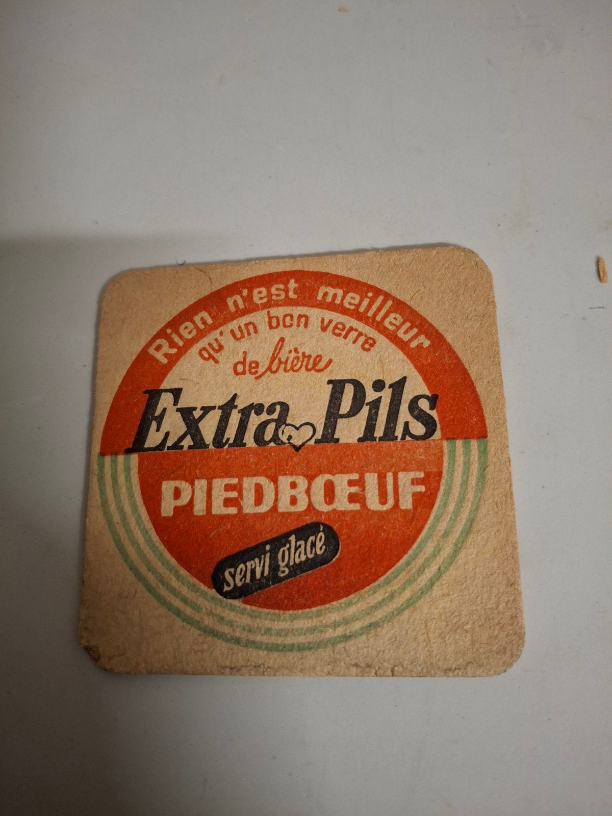 oud bierviltje piedboeuf, Verzamelen, Ophalen of Verzenden