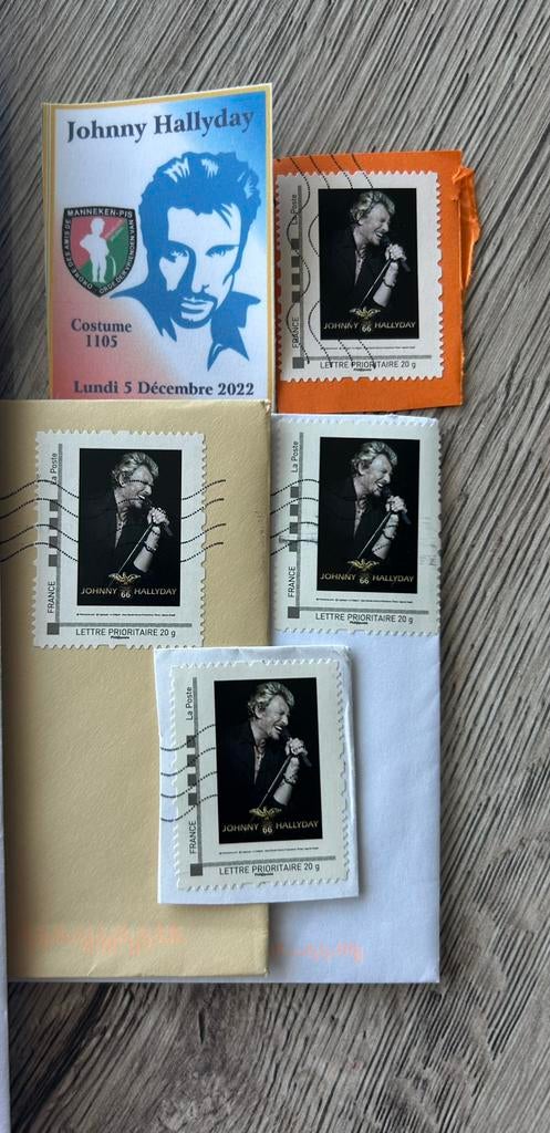 Johnny Hallyday-postzegels, Ophalen of Verzenden, Overige typen