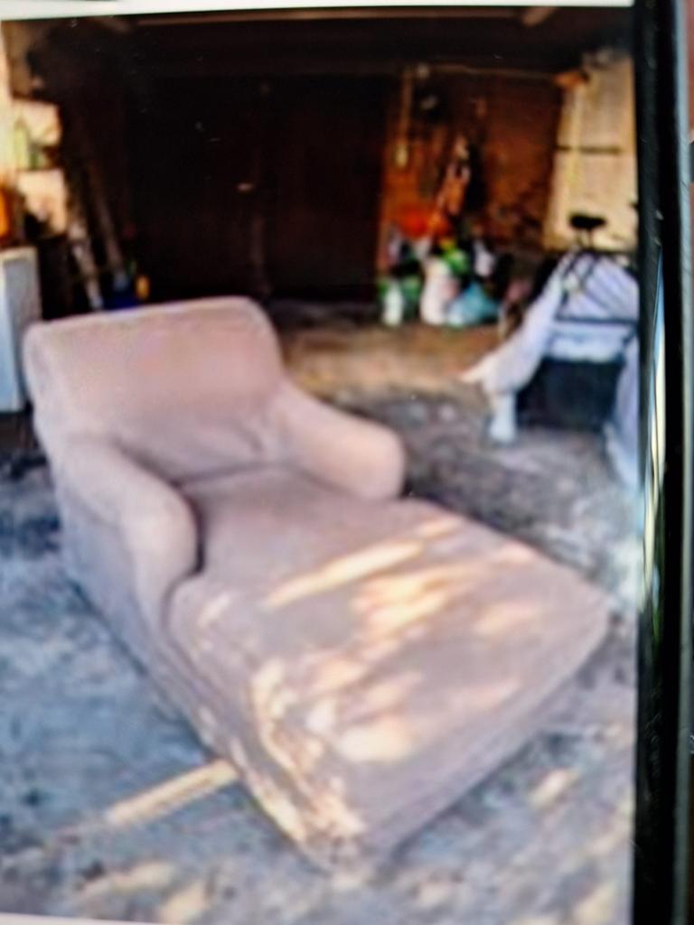 Stoffen beige longchair zetel L=160cm  Br=90cm, Huis en Inrichting, Ophalen
