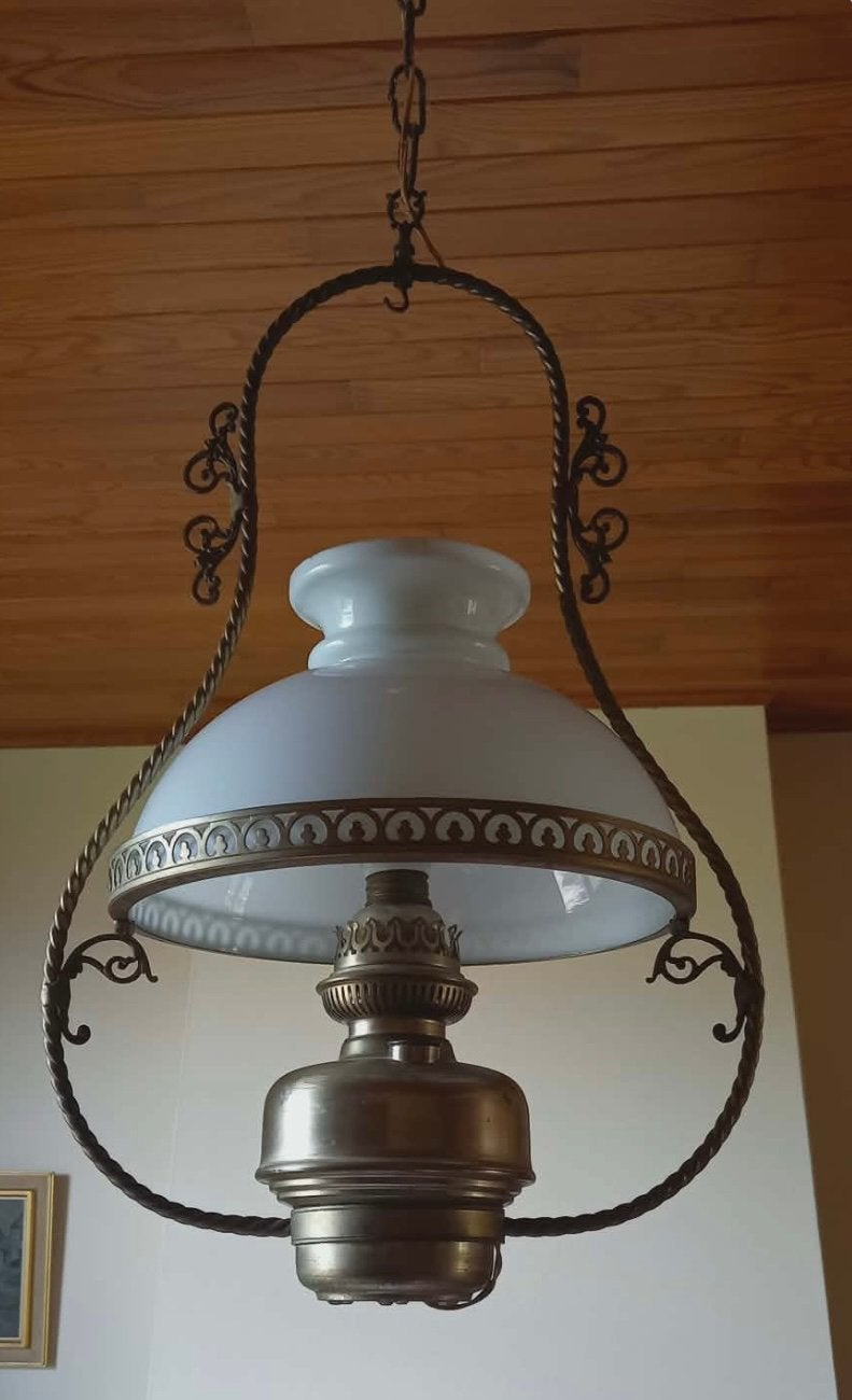 Suspension lampe lyre, Enlèvement