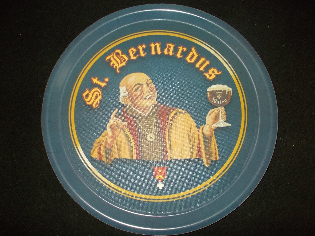 WATOU - St. Bernardus Abdijbier - opdienbord - 2006 - 38cm, Verzamelen, Ophalen, Zo goed als nieuw, Reclamebord, Plaat of Schild