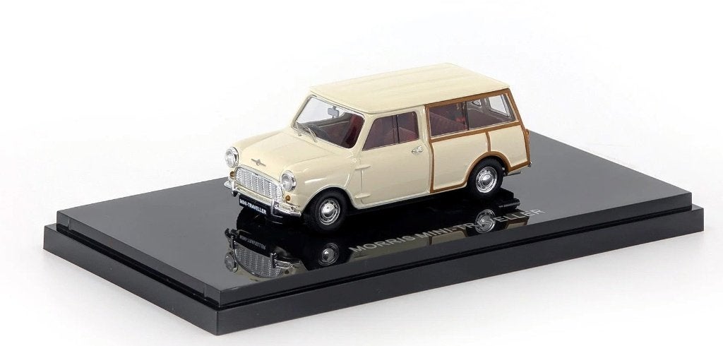 Ebbro Morris Mini Traveller wit 44499., Hobby en Vrije tijd, Modelauto's | 1:43, Ophalen of Verzenden, Zo goed als nieuw, Auto