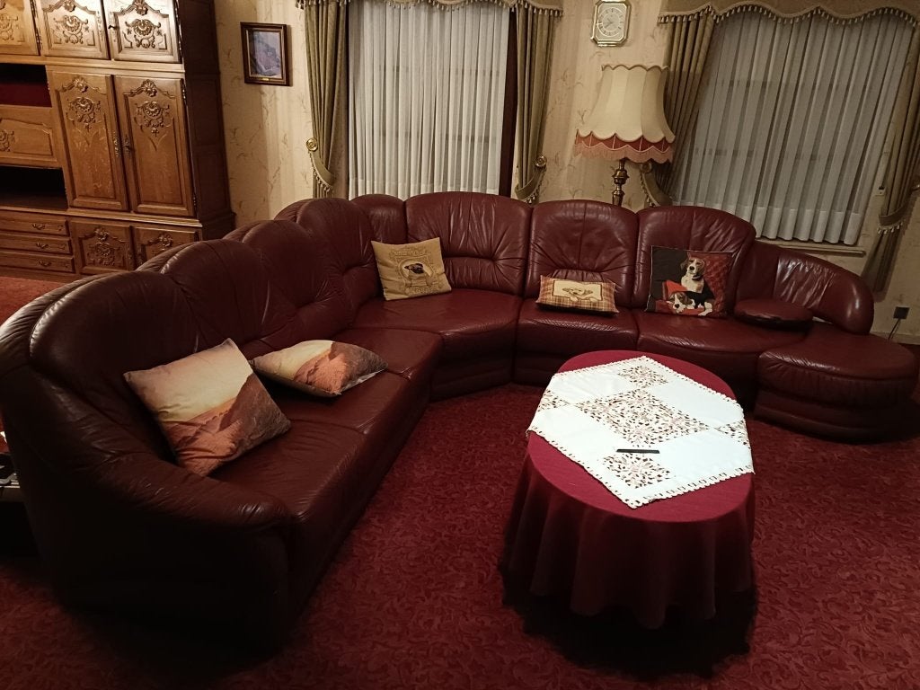 kwalitietsvolle mooie echt lederen hoekzetel, Huis en Inrichting, Ophalen, Zo goed als nieuw, Leer, Klassiek/ robuust